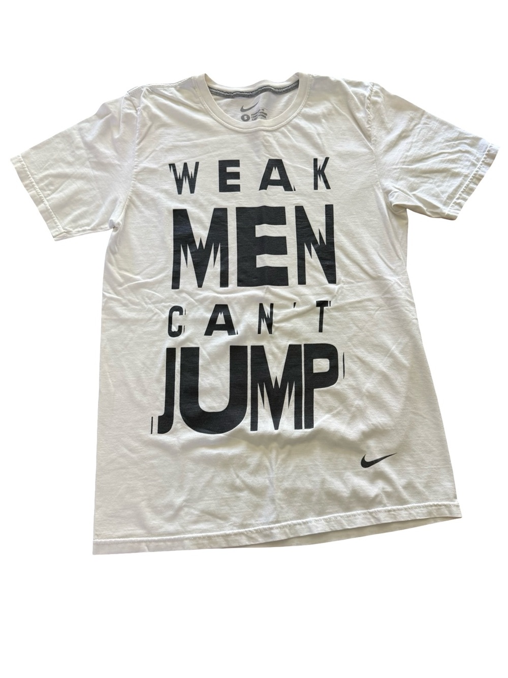Nike Weak Men Can’t Jump Graphic T Shirt White Black S Small